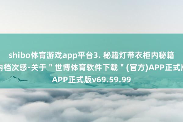 shibo体育游戏app平台3. 秘籍灯带衣柜内秘籍灯带加多室内档次感-关于＂世博体育软件下载＂(官方)APP正式版v69.59.99